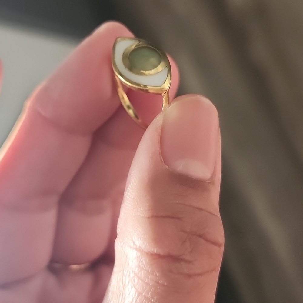 NWOT Gold-Filled Evil Eye Ring Size 5.5 - Picture 2 of 5